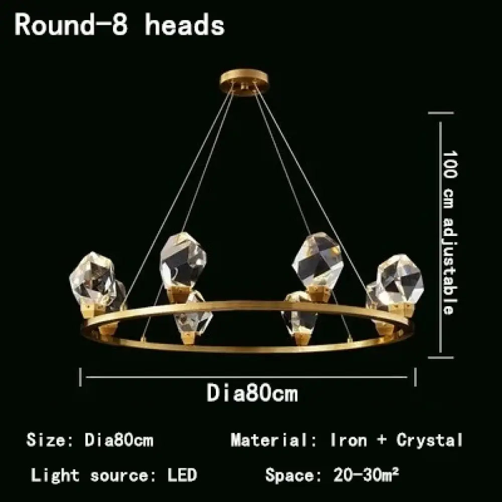 LED Nordic Crystal Chandelier | Kitchen Island Lighting