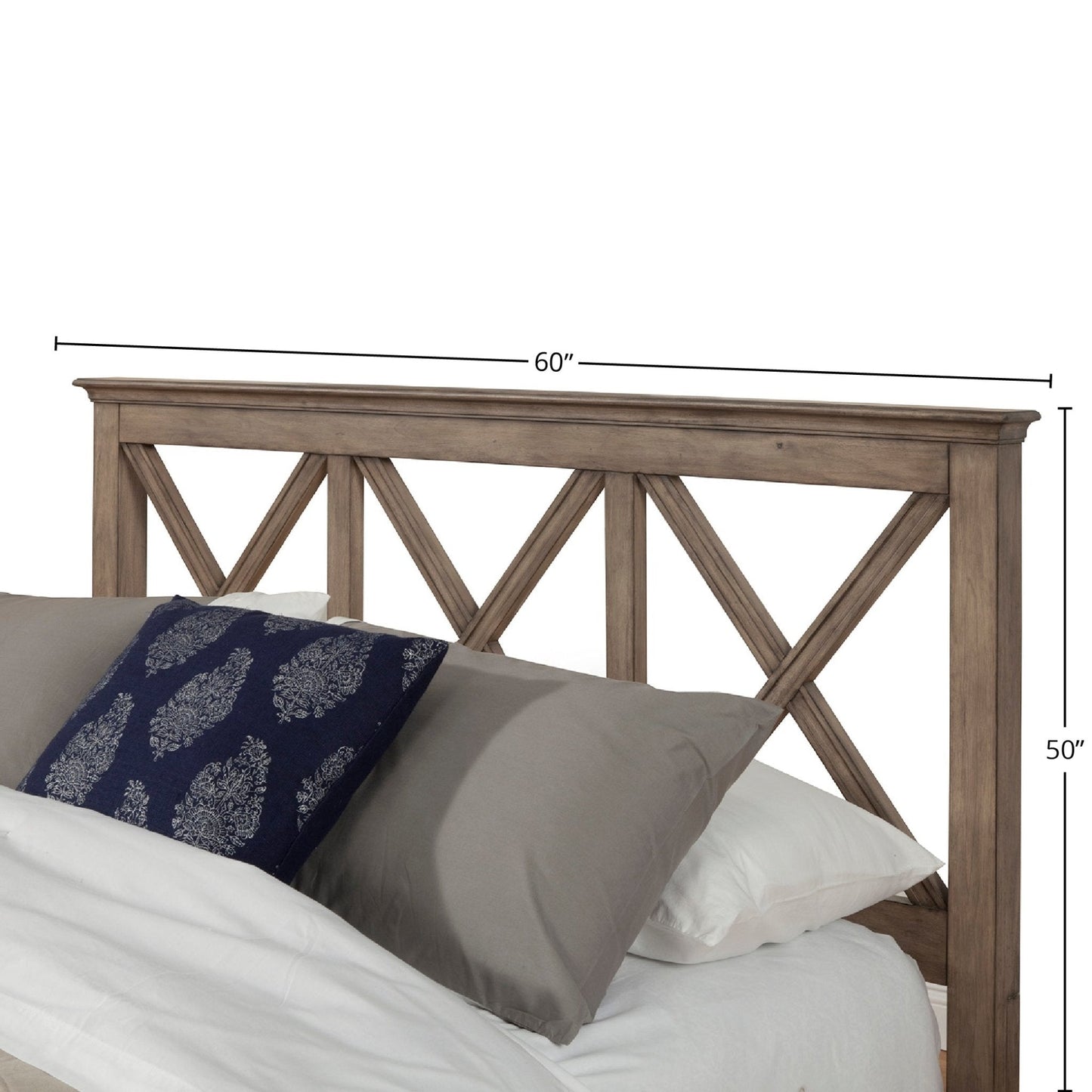 Mahogany Wood Panel Headboard, French Truffle Finish
