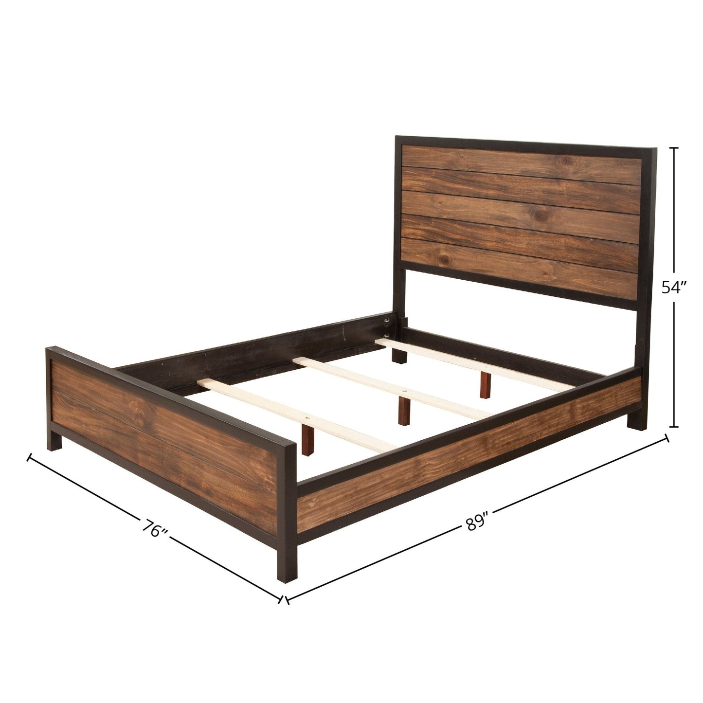 Mahogany and Pine Weston Bed | Artisan-Finished Wood Frame