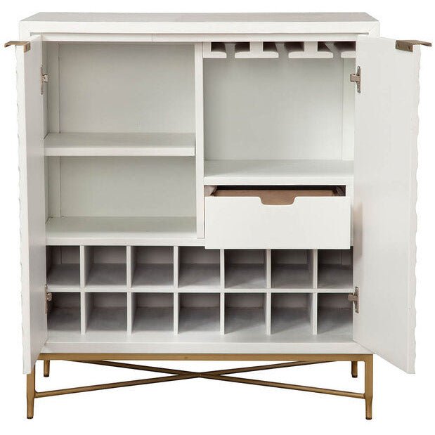 White Pearl Bar Cabinet