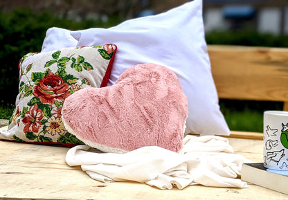 Tache Sweet Roses Vintage Ivory Woven Tapestry Throw Pillow Cover (17593CC)