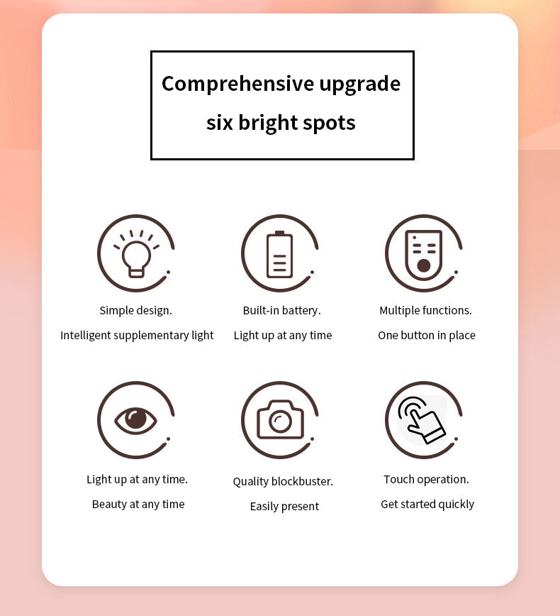 Ring Selfie Flip Light iPhone Case - 3 Colors