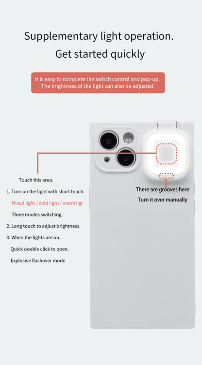 Ring Selfie Flip Light iPhone Case - 3 Colors