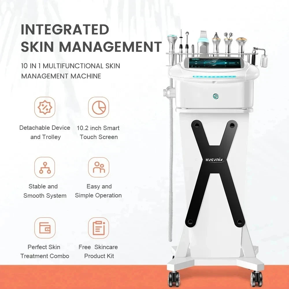 9 in 1 Hydra Professional Machine | Aqua Facial Device | Multifunction Oxygen Jet for Beauty & Health | Smart Facial Care System