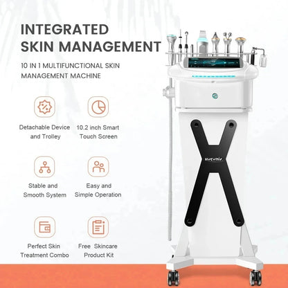 9 in 1 Hydra Professional Machine | Aqua Facial Device | Multifunction Oxygen Jet for Beauty & Health | Smart Facial Care System