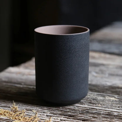 Japanese Stoneware Coffee Cup - Large Kiln-fired Ceramic Mug with Simple Gradient Design for Coffee and Tea, Home and Restaurant Use