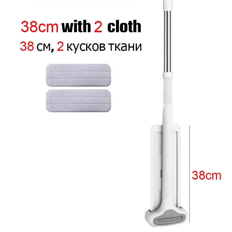 Magic Self-Cleaning Squeeze Mop with Microfiber Cloth, Spin and Go Flat Mop for Efficient Floor Cleaning, Home and Bathroom Tool