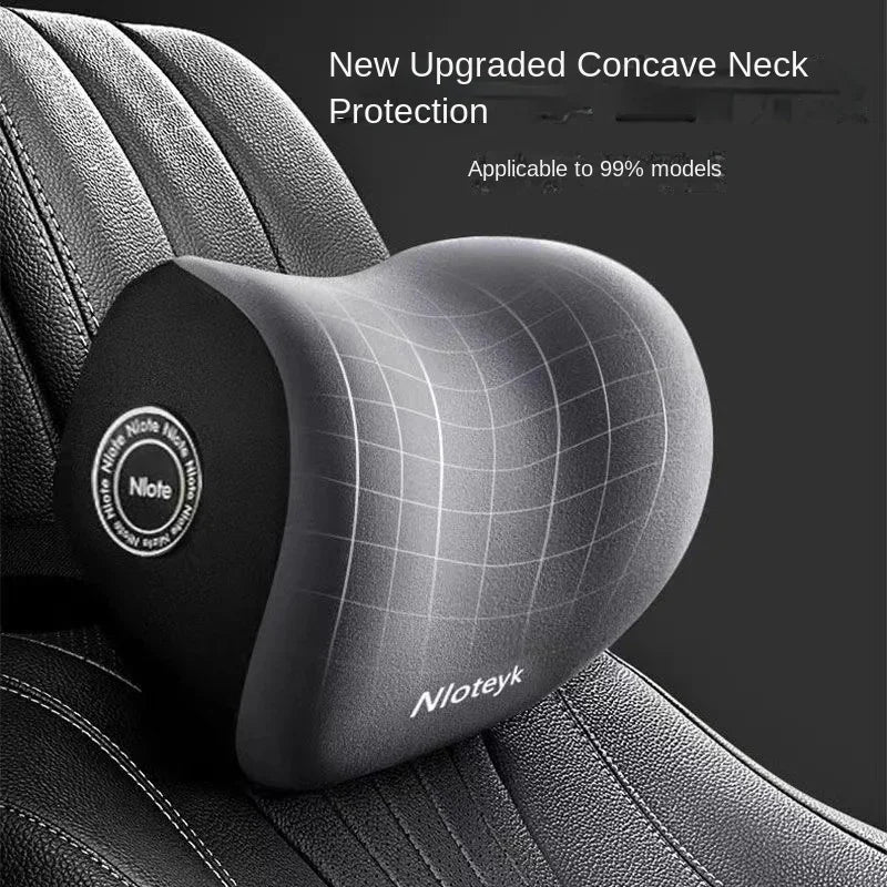 Car Lumbar Headrest and Neck Pillow Set - Memory Foam Lumbar Support Cushion for Car Seats, Ergonomic Backrest for Comfort and Posture Correction