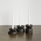 Organic Wood Taper Candlestick Holder