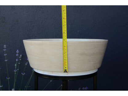 HANDCRAFTED LIGHT TRAVERTINE SINK