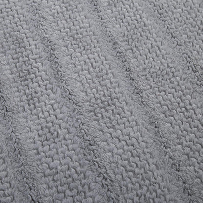 Tache Dark Grey Faux Fur Throw Blanket Bubble Textured Striped Embossed (#11)