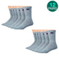 12-Pack Champion Crew Socks - Grey