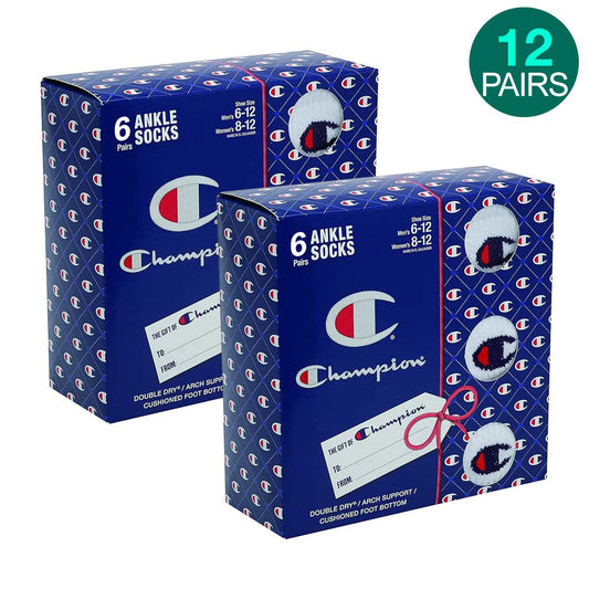 12-Pack Champion Ankle Socks