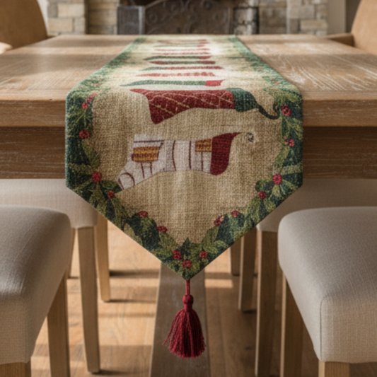 Tache Hang My Stockings By the Fireplace Table Runners (12910)
