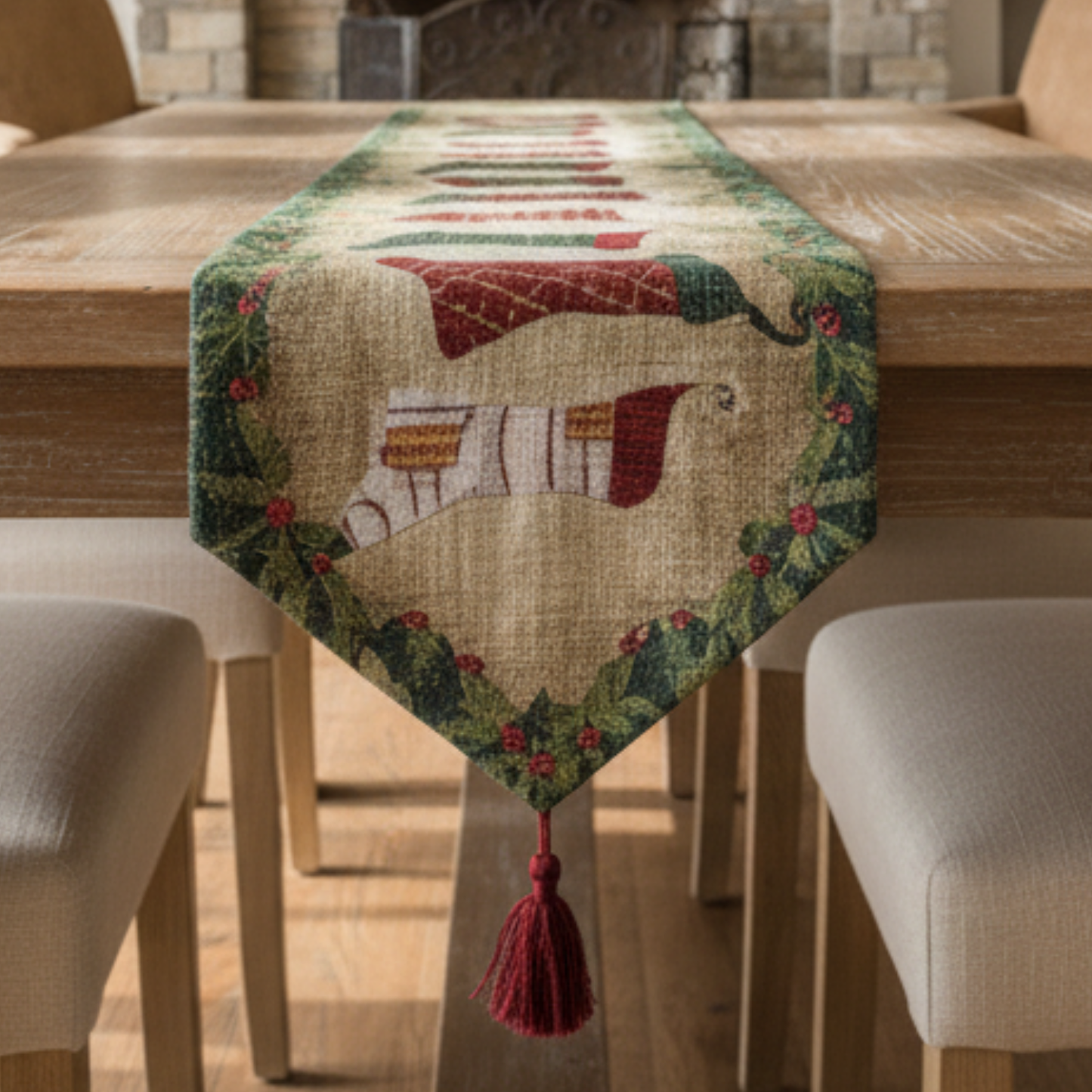 Tache Hang My Stockings By the Fireplace Table Runners (12910)