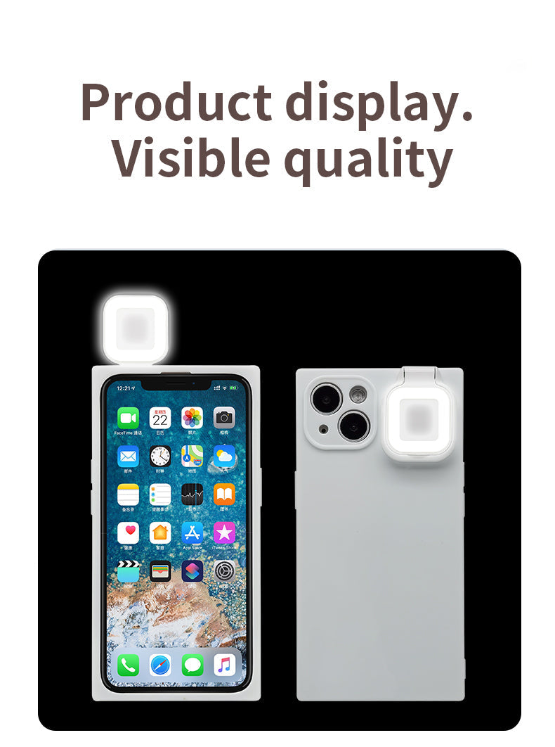 Ring Selfie Flip Light iPhone Case - 3 Colors