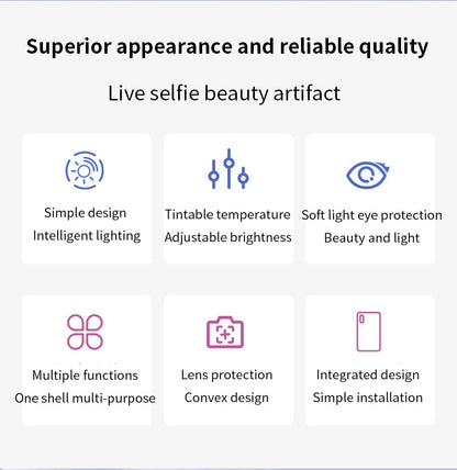 Ring Selfie Flip Light iPhone Case - 3 Colors