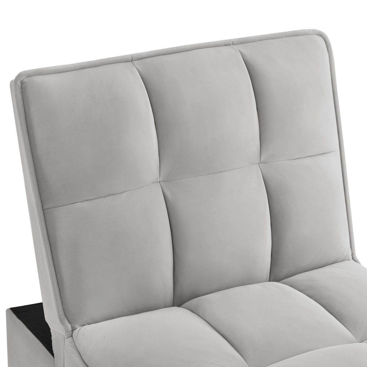 4 in 1 Multi-Function Single Sofa Bed with Adjustable Backrest - Gray