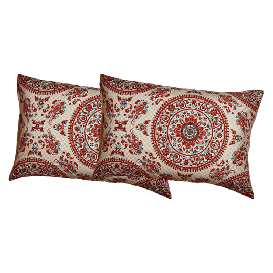 Tache Bohemian Desert Medallion Boteh Paisley Taupe Pillowcases (TJ3502)