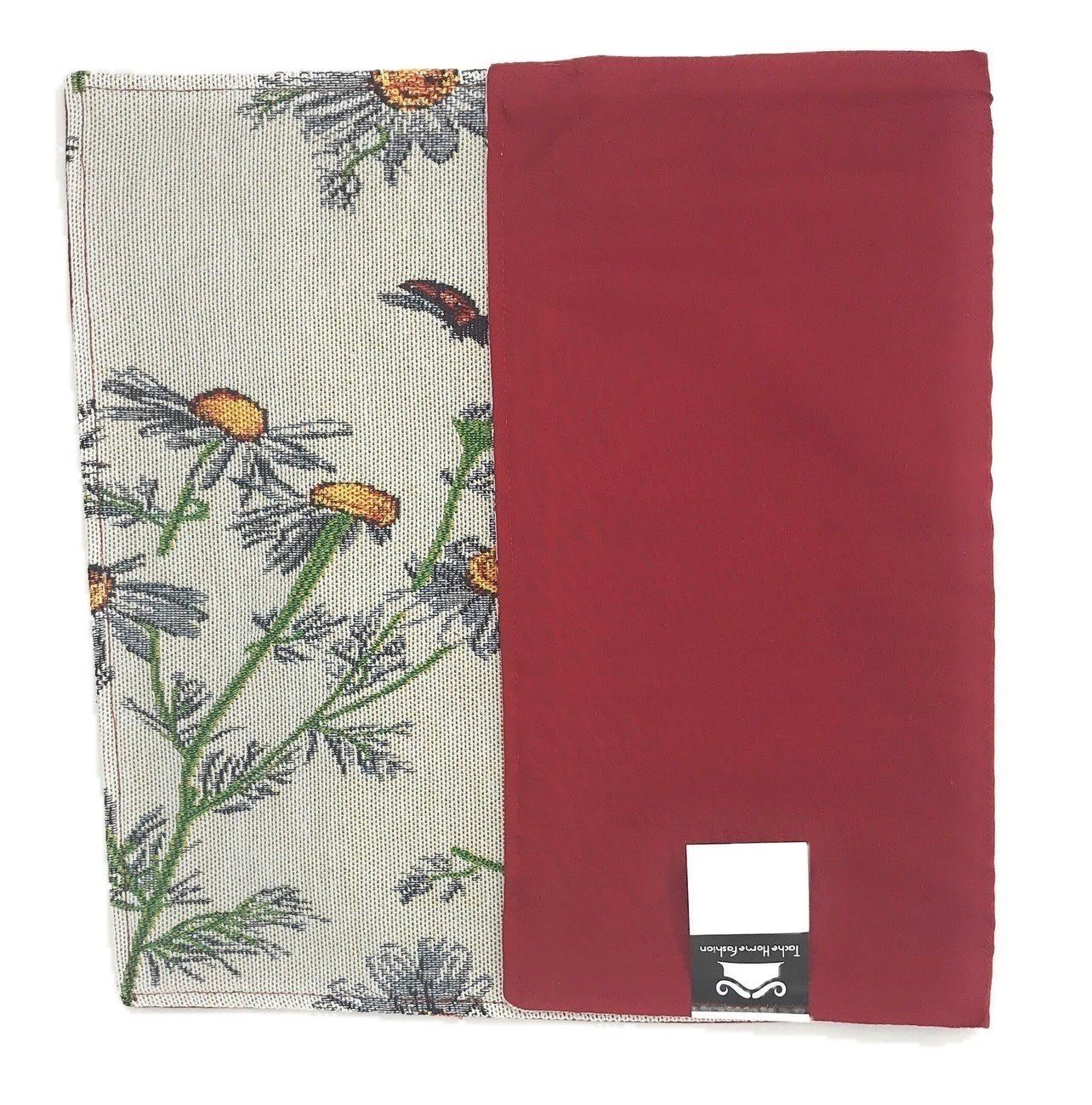 Tache Floral Daisies Ladybugs Woven Tapestry Placemat Set (18114)