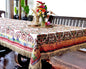 Tache Elegant Ivory Colorful Ornate Paisley Woven Tapestry Tablecloth (18193)