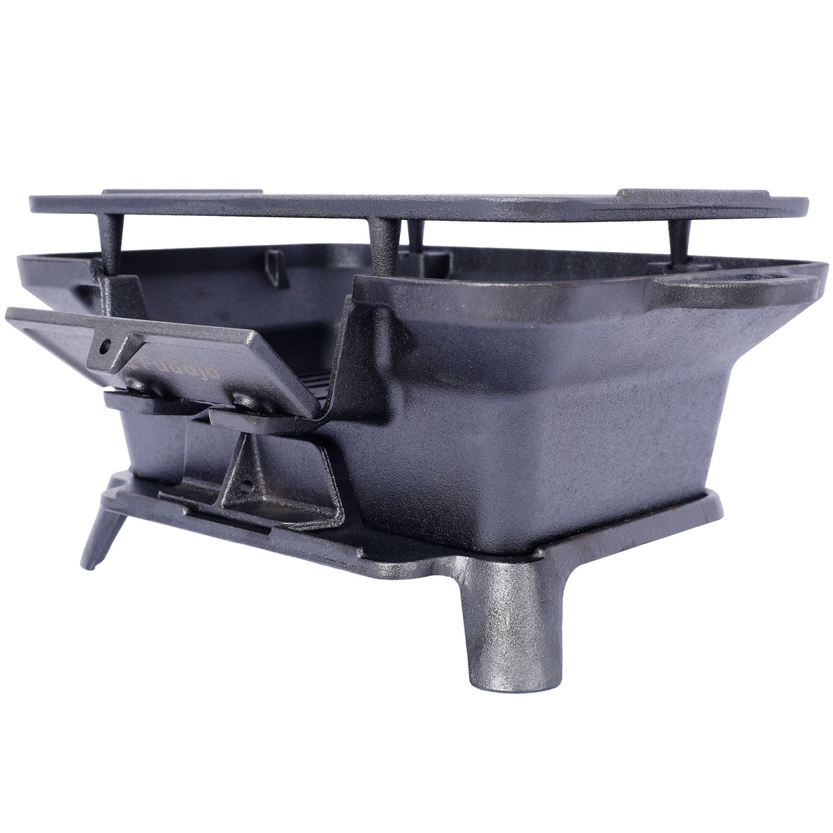 Oval Cast Iron Grill with Enamel Coating - Charcoal Tabletop Skillet