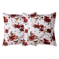 Tache Floral Hummingbirds Burgundy White Vintage Rose Garden Cushion Covers / Euro Sham (SD-7676)