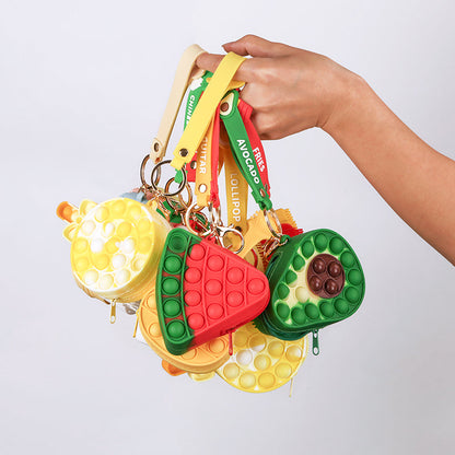 Bubble Popper Keychain Zipper Pouch