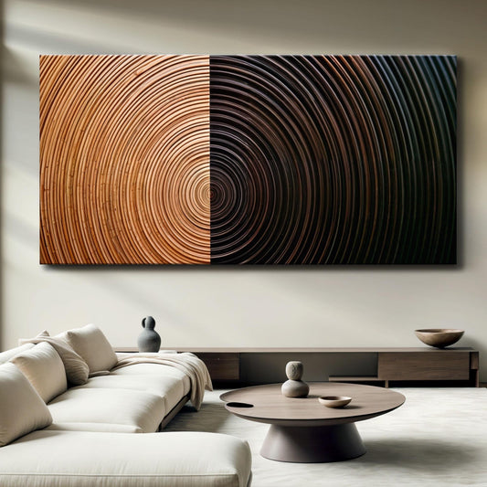 Modern Abstract Minimalist Canvas Wall Art XI, Wide Format