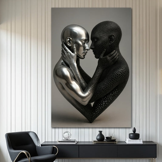 Eternal Love Figure Abstract Canvas Wall Art VIII, Gallery Wrapped
