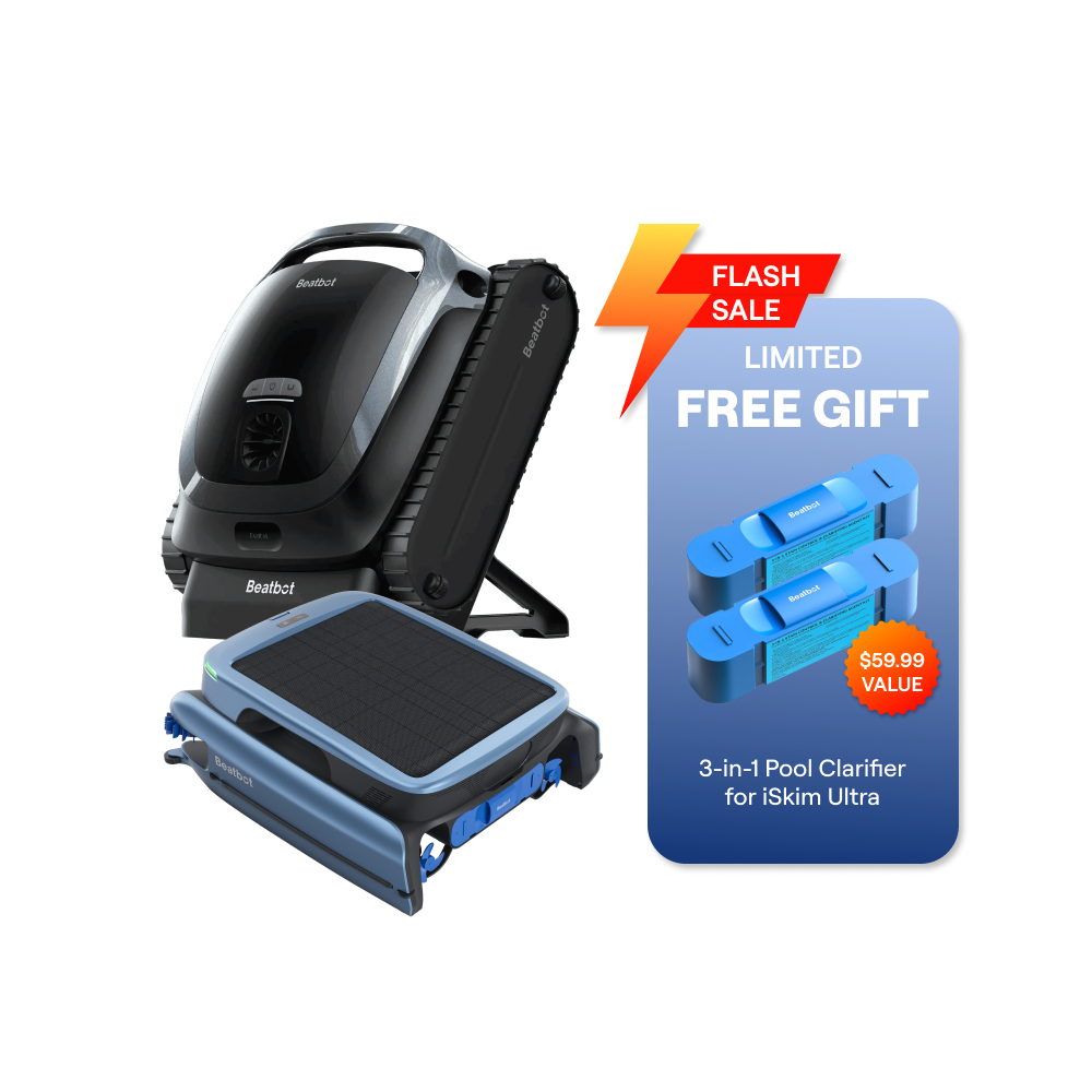 Beatbot AquaSense 2 Robotic Pool Cleaner + iSkim Robotic Pool Skimmer