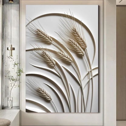Minimalist Wheat Wall Art