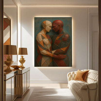 Embrace of Geometry Abstract Wall Art III