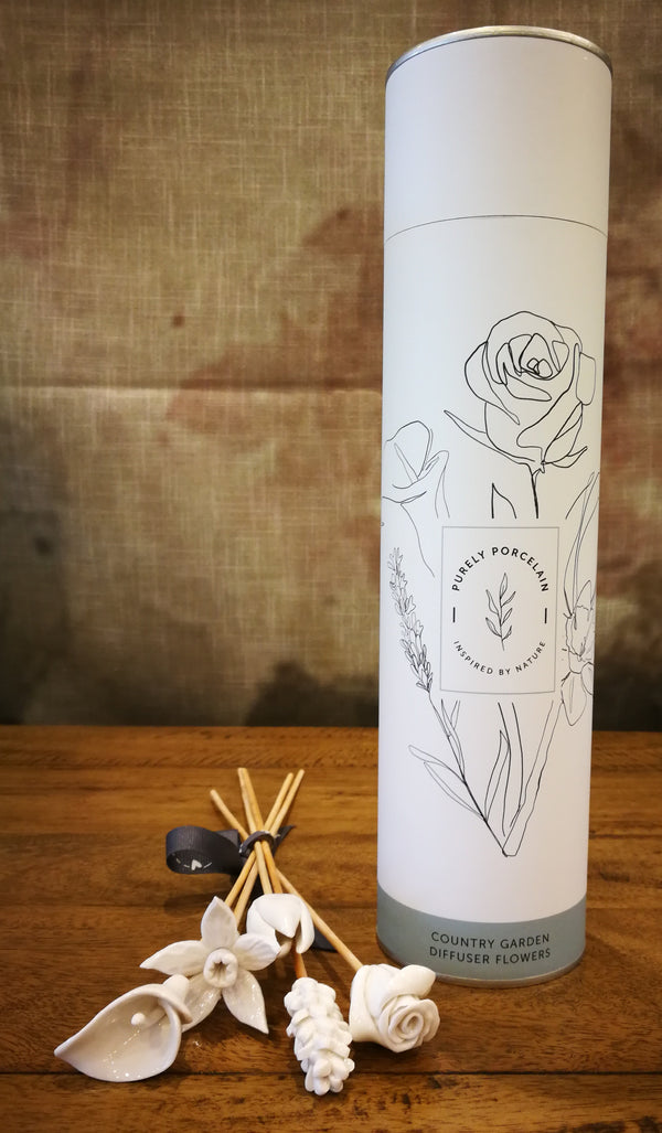 Country Flowers Bamboo Diffuser Sticks Set