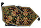 Tache Elegant Black Ornate Paisley Woven Tapestry Table Runner (18192)