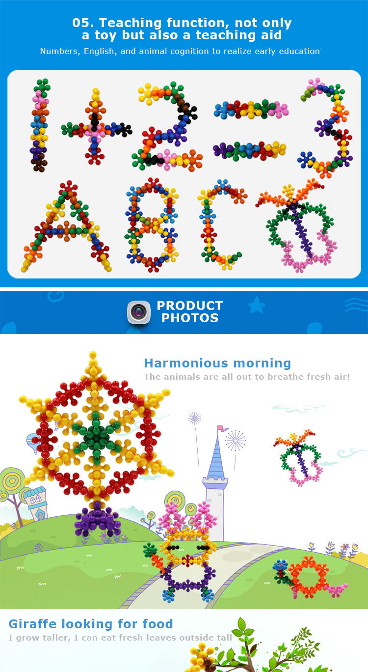 200 Pieces 3D Interlocking Building Blocks STEM Toy