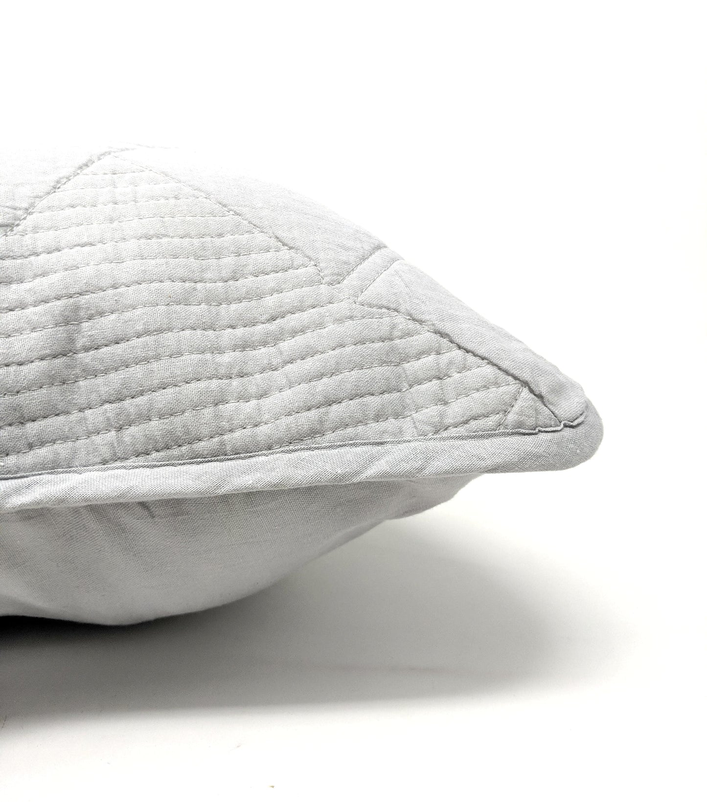 Tache Cotton Light Grey Silver Soothing Pastel Cushion Covers / Euro Sham (JHW-862)