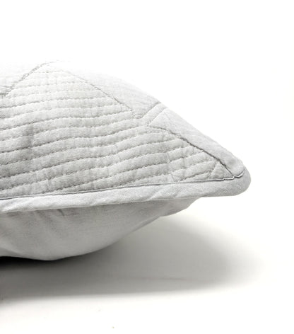 Tache Cotton Light Grey Silver Soothing Pastel Cushion Covers / Euro Sham (JHW-862)