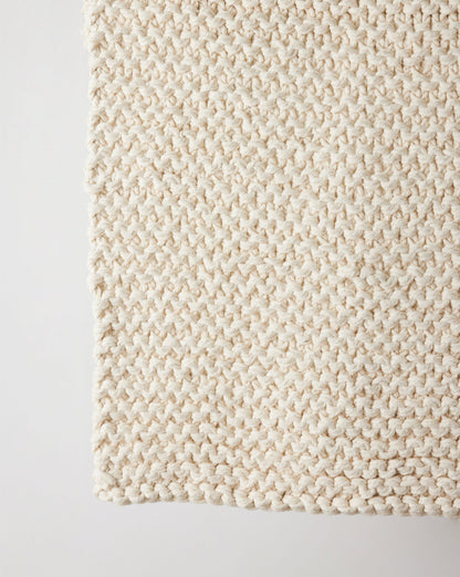 Chunky Ecru Hand-Loomed Mat