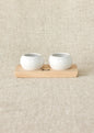 Dipping & Spice Wooden and Ceramic Bowl Pair
