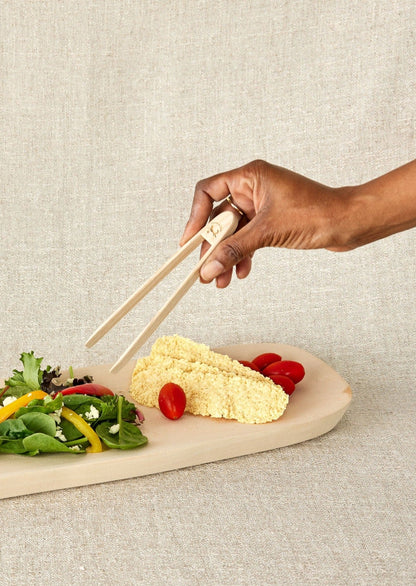 Magnetic Wooden Toast & Garnish Tongs