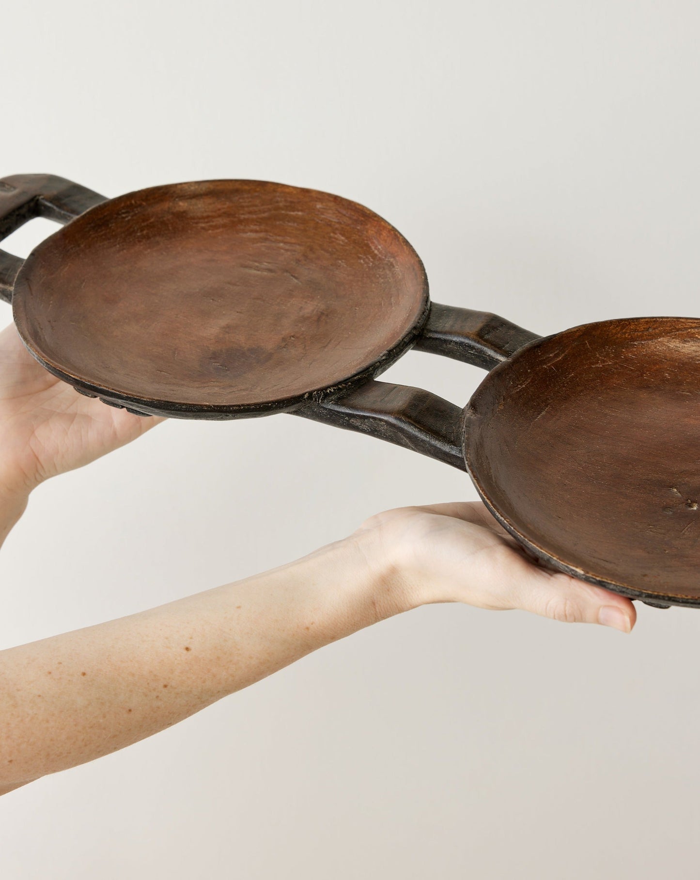 Bamenda Duo Circular Wooden Serving Tray