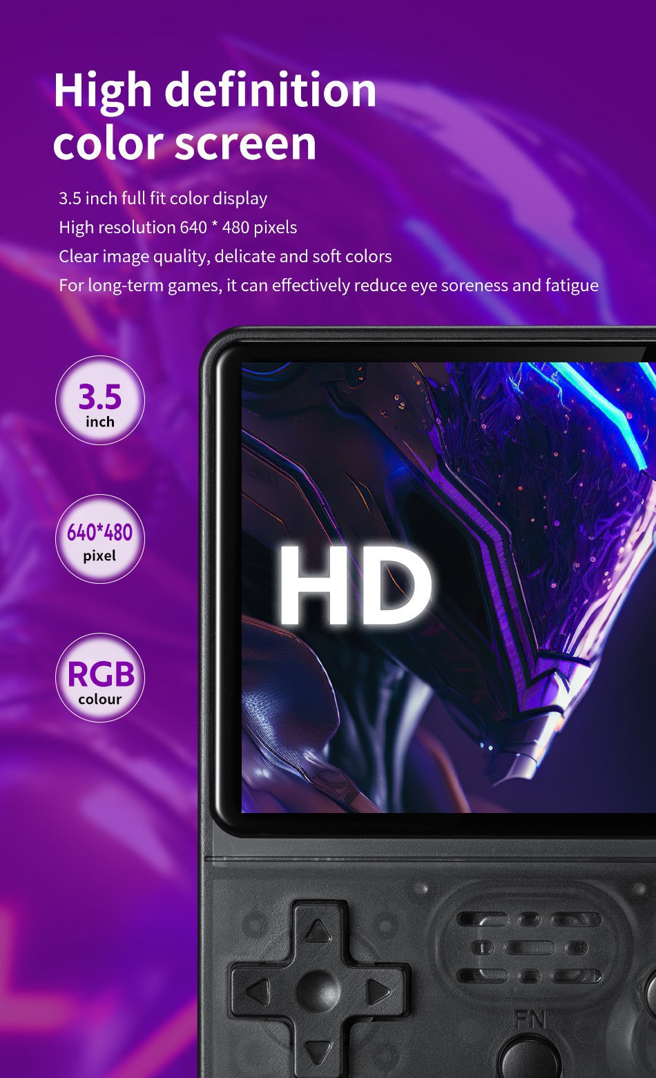 RetroRush Ultimate Retro Handheld Gaming Console – 128GB Pocket Arcade, Hi-Res Screen, 20k Games!