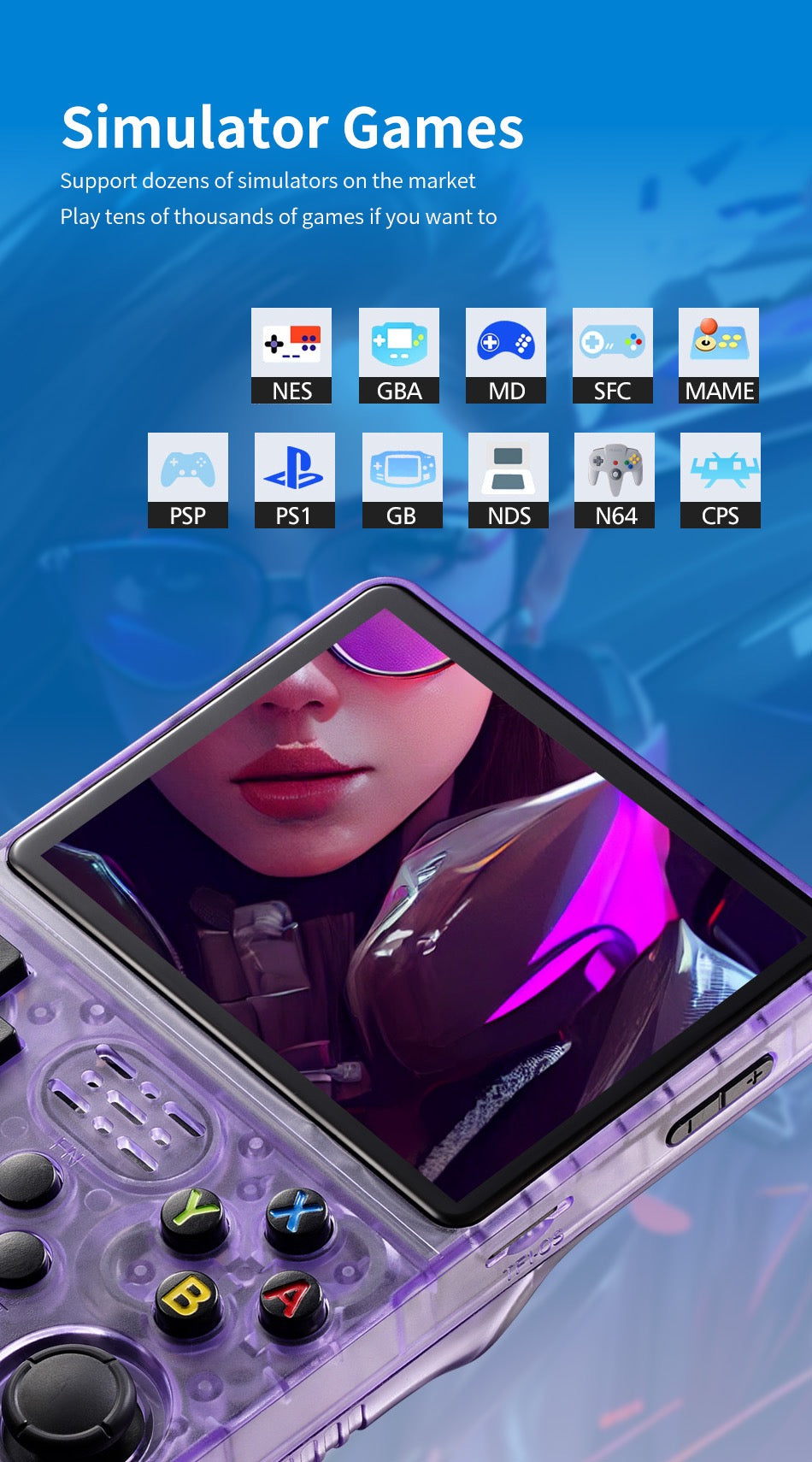 RetroRush Ultimate Retro Handheld Gaming Console – 128GB Pocket Arcade, Hi-Res Screen, 20k Games!