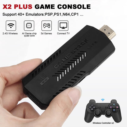 Retro 4K HDMI Game Stick – 30K+ Games with 2 Wireless Controllers