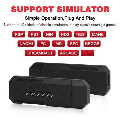 Retro 4K HDMI Game Stick – 30K+ Games with 2 Wireless Controllers