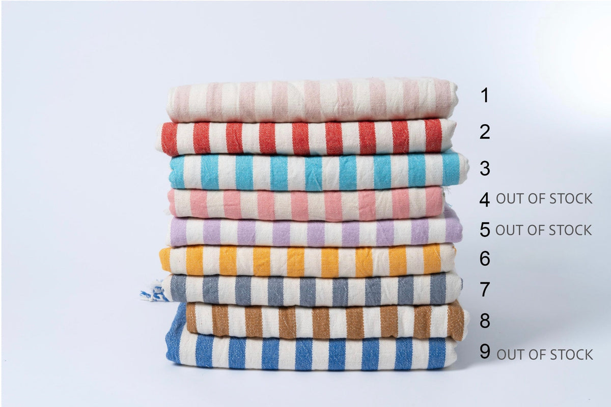 Girit Cotton Linen Turkish Towel Set, 37 x 73 Inch, Sets of 2 to 7