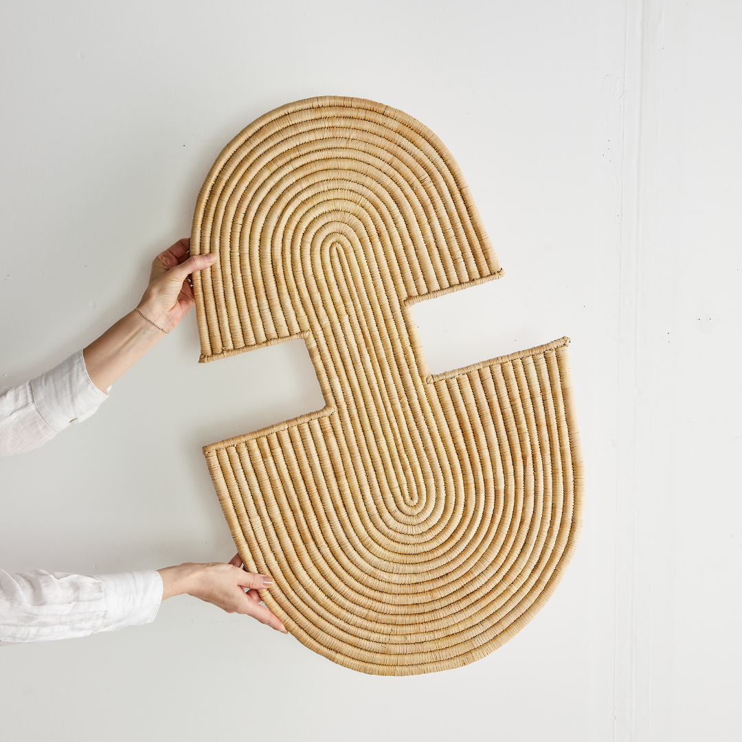 Maravi Natural Palm Leaves Woven Wall Art