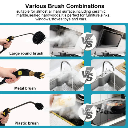 2500W High-Pressure Handheld Steam Cleaner - High Temperature, Multi-Use for Home, Kitchen, Bathroom, and Car Cleaning