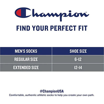 6-Pairs Champion Unisex Super No-Show Socks